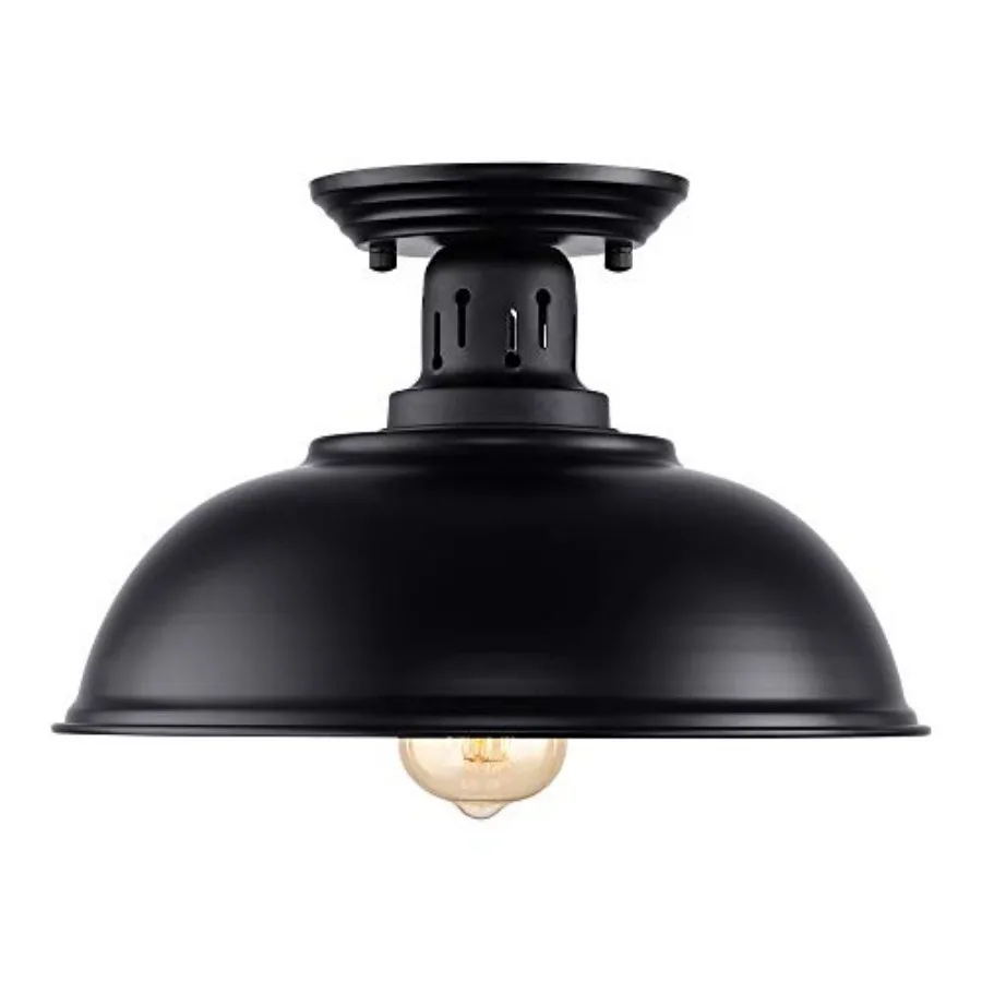 Semi Flush Mount Ceiling Light Fixture, Farmhouse Light Fixtures, Black Outdoor Close to Ceiling Light for Porch, Entryway, Hal
Semi Flush Mount Ceiling Light Fixture, Farmhouse Light Fixtures, Black Outdoor Close to Ceiling Light for Porch, Entryway, Hal