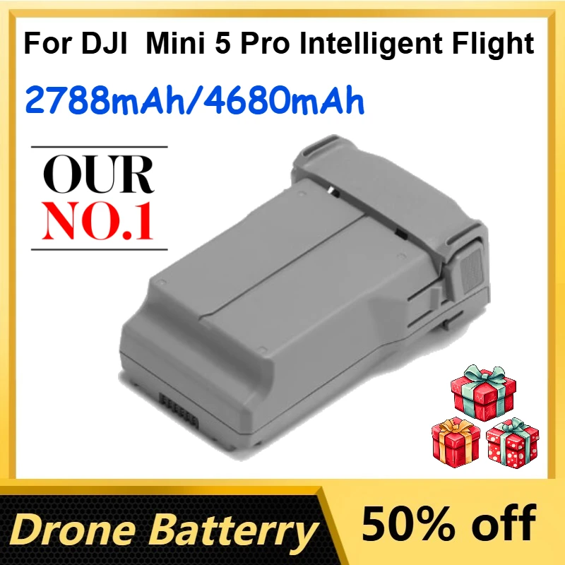 2788mAh/4680mAh Drone Battery for DJI Mini 5 Pro Intelligent Flight Batteries The Maximum Battery Life Is 36/52 Minutes
2788mAh/4680mAh Drone Battery for DJI Mini 5 Pro Intelligent Flight Batteries The Maximum Battery Life Is 36/52 Minutes