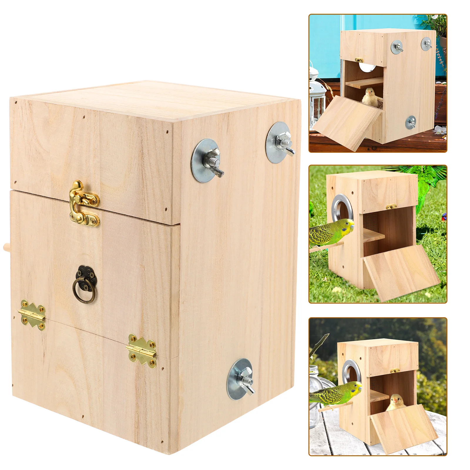 1Pcs Wood Bird Breeding Box Creative Nesting Holder Natural Comfortable Habitat for Small Birds Incubator Hatchery Supplies
1Pcs Wood Bird Breeding Box Creative Nesting Holder Natural Comfortable Habitat for Small Birds Incubator Hatchery Supplies