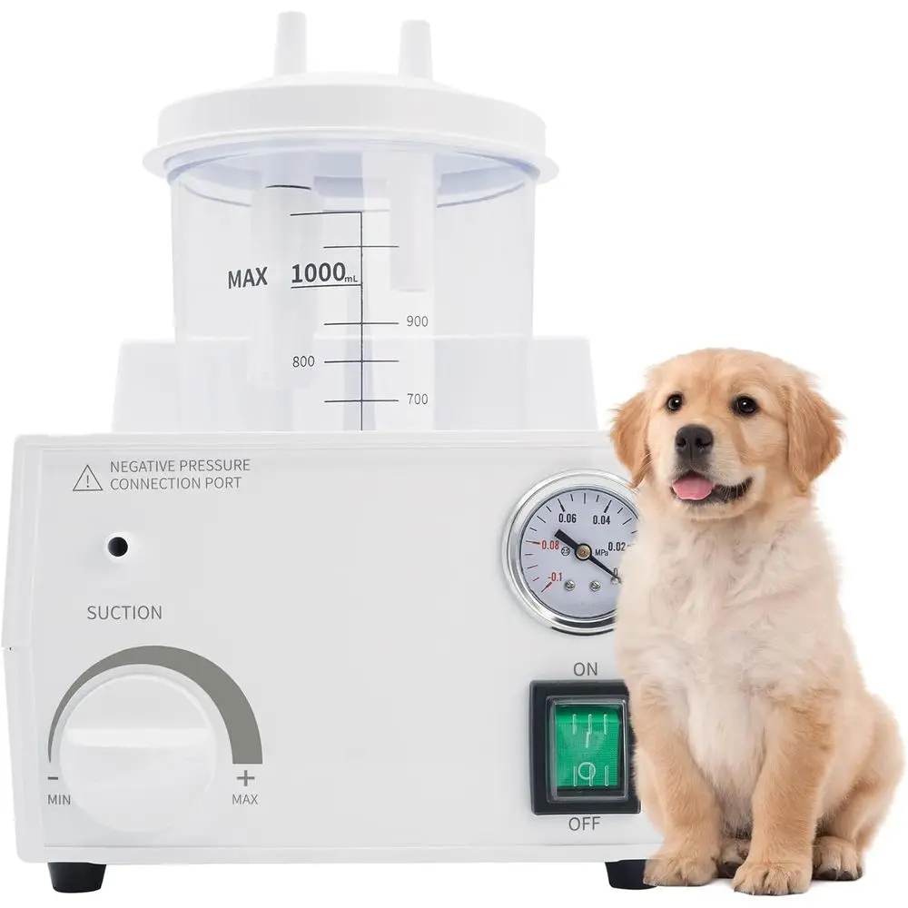 Compact 1000ml Capacity Electric Suction Machine for Veterinary and Home Use, 110V, Adjustable Power, Quiet Operation
Compact 1000ml Capacity Electric Suction Machine for Veterinary and Home Use, 110V, Adjustable Power, Quiet Operation