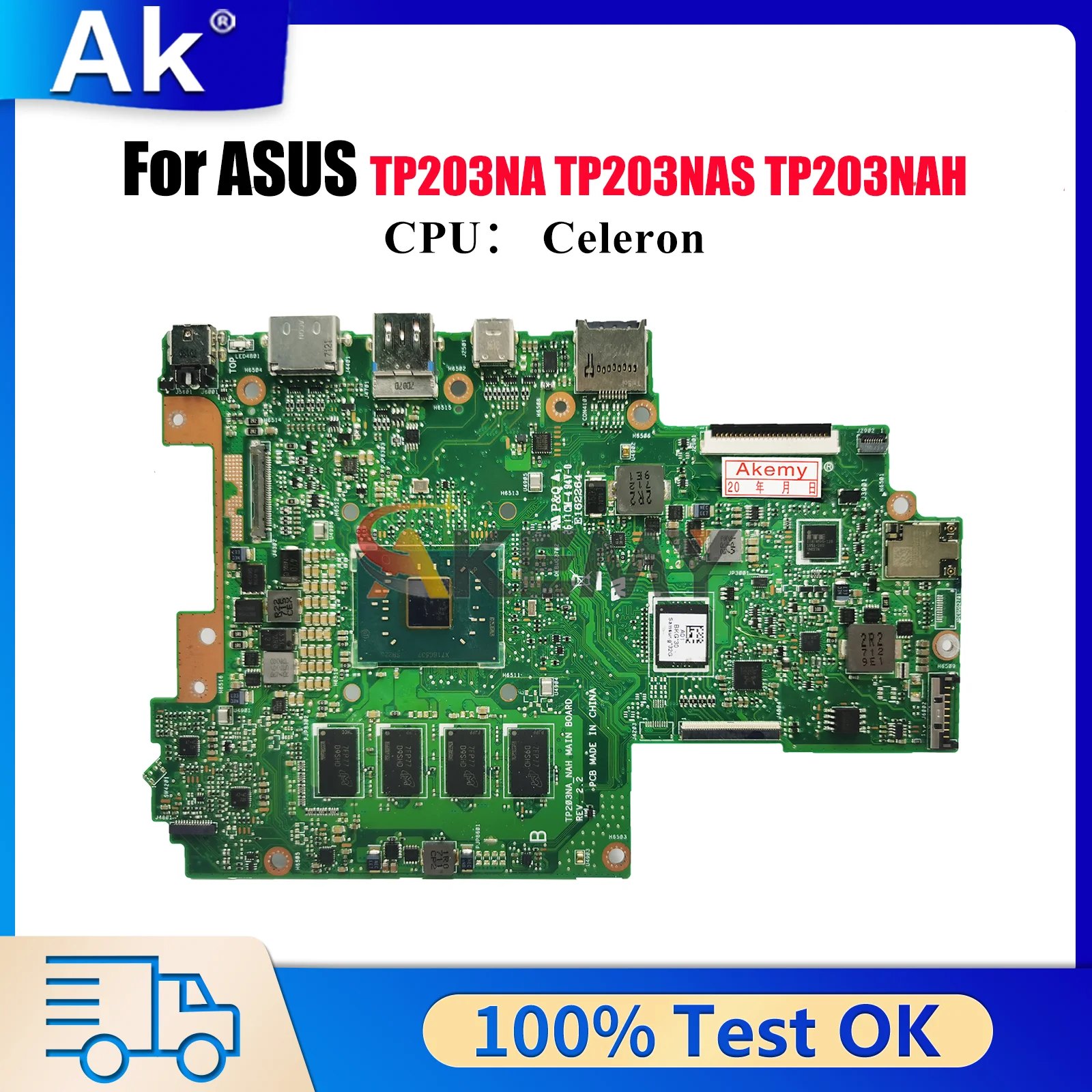 TP203NA Материнская плата для ноутбука ASUS VivoBook Flip TP203N TP203NA TP203NAS TP203NAH Материнская плата с процессором Celeron 100% tests OK stk
TP203NA Материнская плата для ноутбука ASUS VivoBook Flip TP203N TP203NA TP203NAS TP203NAH Материнская плата с процессором Celeron 100% tests OK stk