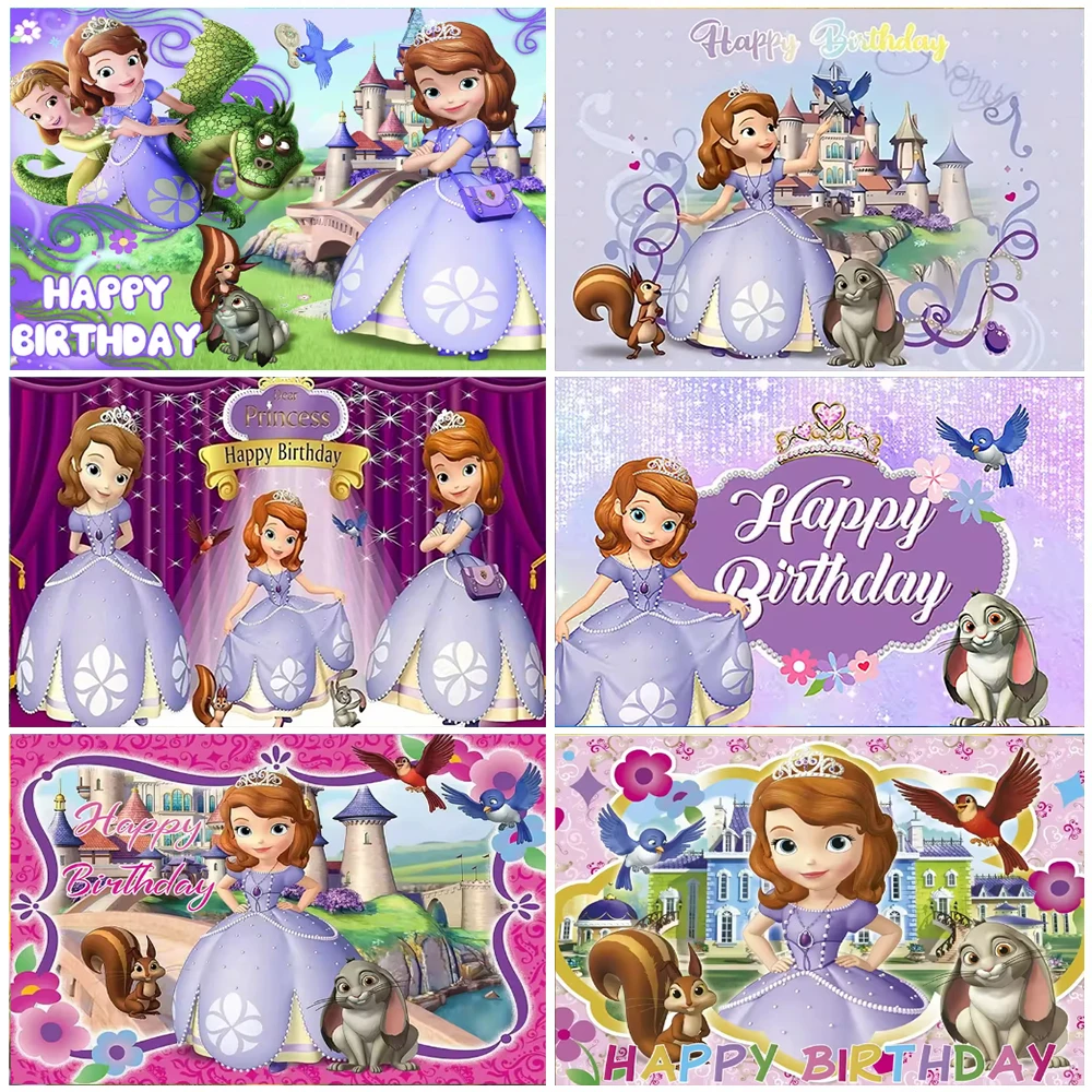 Cartoon Princess Cute Sofia The First Birthday Party Backdrop Girl Party Decoration Photography Background Baby Shower Supplies
Cartoon Princess Cute Sofia The First Birthday Party Backdrop Girl Party Decoration Photography Background Baby Shower Supplies