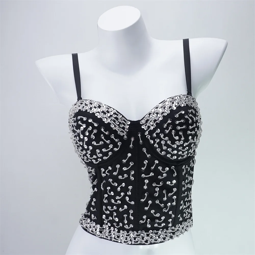Fashion Electronic Music Festival Nightclub Sexy Sequins Bead Long Fishbone Bra Shapewear
Fashion Electronic Music Festival Nightclub Sexy Sequins Bead Long Fishbone Bra Shapewear