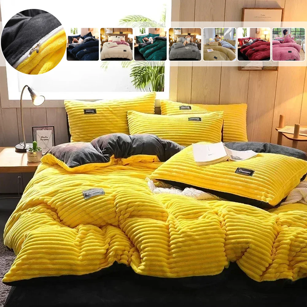 Solid Color Winter Warm Velvet Duvet Cover Thicken Bed Quilt Cover Twin Queen King Size Bedding 150/180/200/220cm Funda Nórdica
Solid Color Winter Warm Velvet Duvet Cover Thicken Bed Quilt Cover Twin Queen King Size Bedding 150/180/200/220cm Funda Nórdica