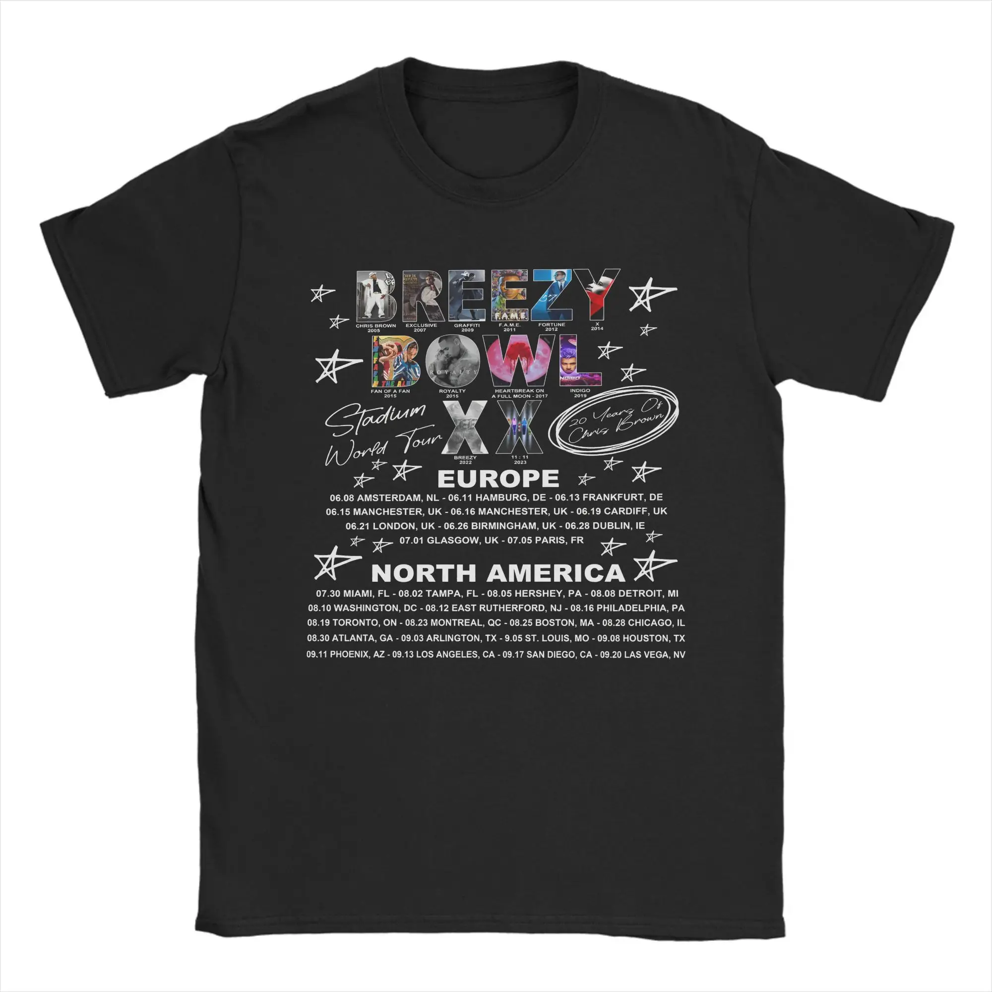 Chris Brown Men T Shirts Breezy Bowl XX 2025 Tour Cool Tees Short Sleeve Crew Neck T-Shirt Pure Cotton New Arrival Clothes
Chris Brown Men T Shirts Breezy Bowl XX 2025 Tour Cool Tees Short Sleeve Crew Neck T-Shirt Pure Cotton New Arrival Clothes