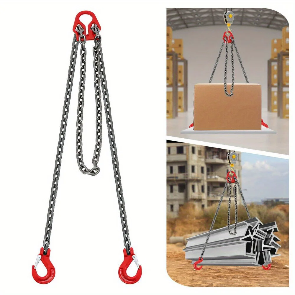 5T/11023 lbs 5/16 in*10FT Adjustable Chain Sling with Grab Hook Lifting Chains 5T/11023 lbs
5T/11023 lbs 5/16 in*10FT Adjustable Chain Sling with Grab Hook Lifting Chains 5T/11023 lbs