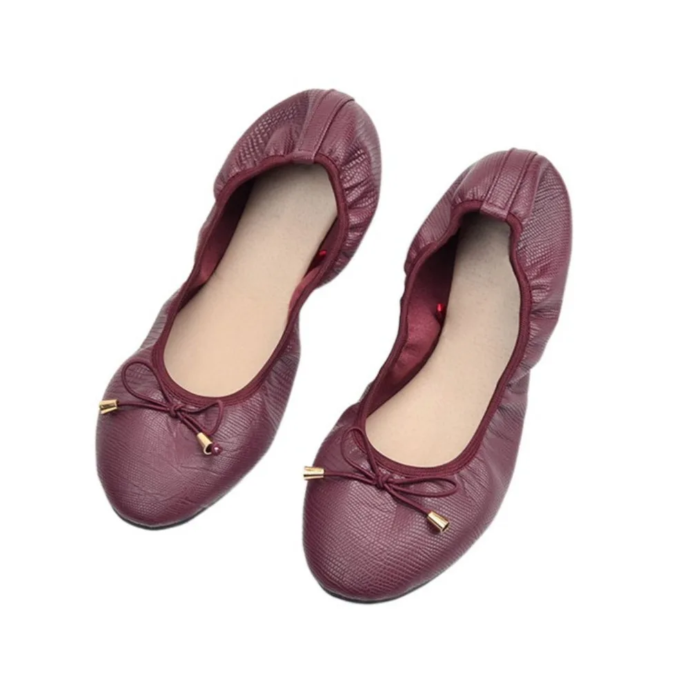 Shallow Mouth PU Ballet Shoes Thread Bowknot Soft Sole Flat Shoes Foldable Lightweight Chicken Rolls Dance Shoes Women Girls
Shallow Mouth PU Ballet Shoes Thread Bowknot Soft Sole Flat Shoes Foldable Lightweight Chicken Rolls Dance Shoes Women Girls