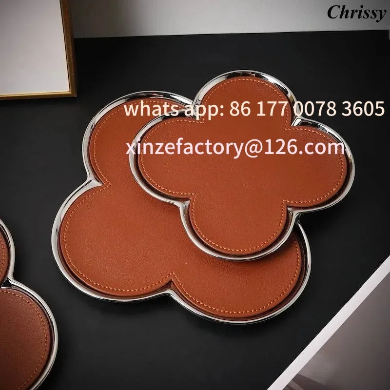 Customizable European style luxury four leaf clover ceramic leather jewelry aromatherapy storage tray living room entrance key
Customizable European style luxury four leaf clover ceramic leather jewelry aromatherapy storage tray living room entrance key