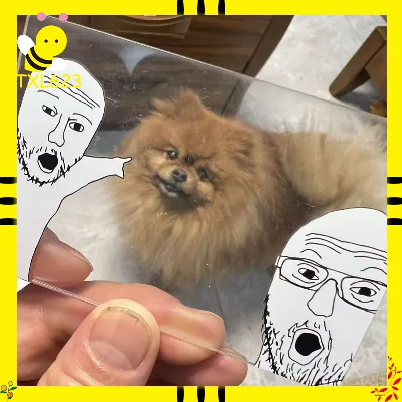 Wojak Soyjak Meme Acrylic Bookmark Transparent Cartoon Funny Card, DIY Photo Prop Creative Small Gift for Daily Use
Wojak Soyjak Meme Acrylic Bookmark Transparent Cartoon Funny Card, DIY Photo Prop Creative Small Gift for Daily Use