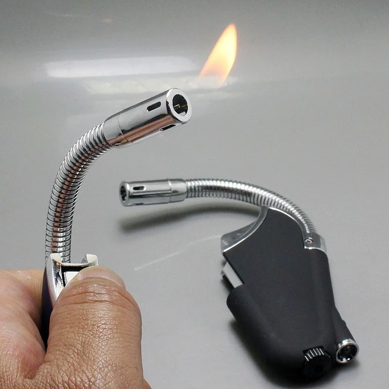 Windproof Flexible Cigar Butane Lighter Spray Gun Portable Jet Lighter Kitchen Outdoor Blue Flame Torch Gas Lighter
Windproof Flexible Cigar Butane Lighter Spray Gun Portable Jet Lighter Kitchen Outdoor Blue Flame Torch Gas Lighter
