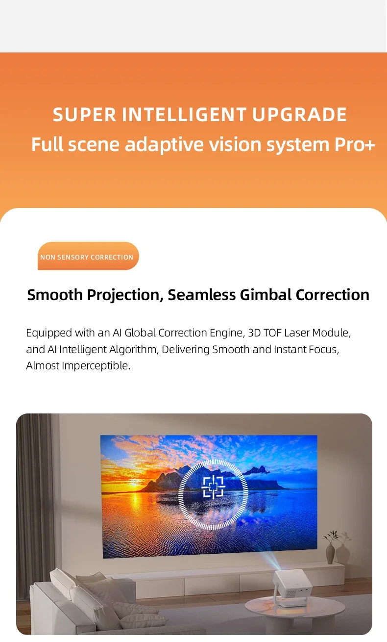 C6 Portable Smart Android Projector With Auto Focus 1G/8G WiFi & BT 4K LED LCD For Home Theater Built-in Speaker Stand Included
C6 Portable Smart Android Projector With Auto Focus 1G/8G WiFi & BT 4K LED LCD For Home Theater Built-in Speaker Stand Included