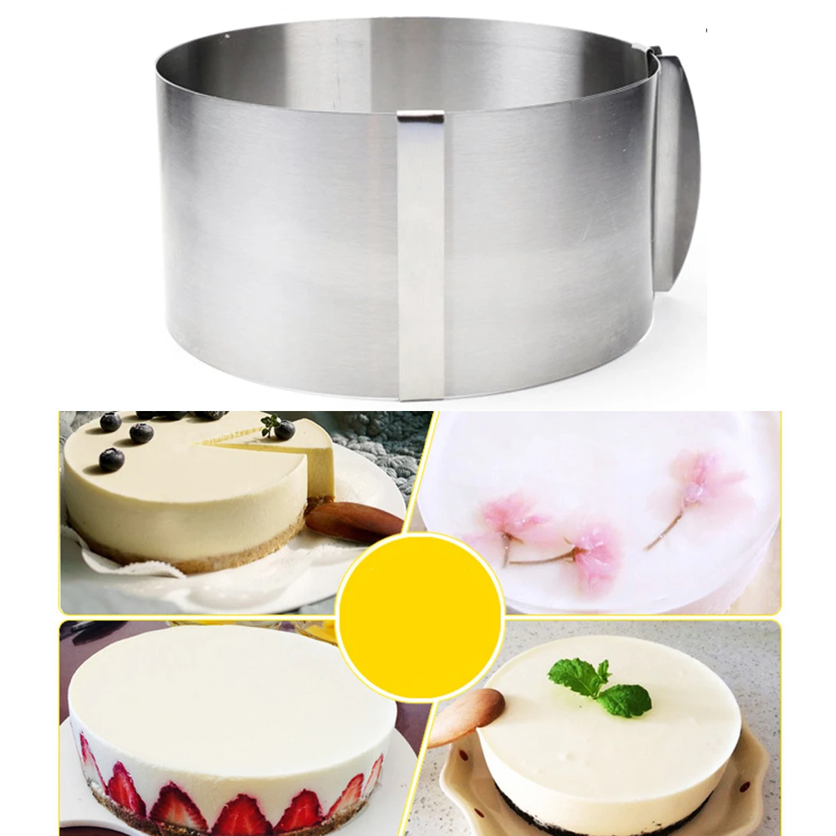 16X16X8.5Cm Adjustable Stainless Steel Mousse Ring For Round Cake Mold Mousse Mould Baking Pan Kitchen Bar Tool
16X16X8.5Cm Adjustable Stainless Steel Mousse Ring For Round Cake Mold Mousse Mould Baking Pan Kitchen Bar Tool