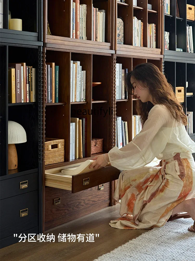 Французский ретро книжный шкаф из цельного дерева, встроенный комбинированный шкаф для всей стены, полный настенный книжный шкаф из цельного дерева для гостиной
Французский ретро книжный шкаф из цельного дерева, встроенный комбинированный шкаф для всей стены, полный настенный книжный шкаф из цельного дерева для гостиной