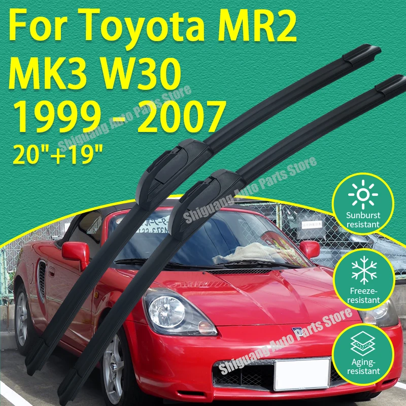 Front Silicone Coating Wipers for Toyota MR2 MK3 W30 1999 - 2007 Car Wiper Windshield Windscreen Blades Accessories 2000 2001
Front Silicone Coating Wipers for Toyota MR2 MK3 W30 1999 - 2007 Car Wiper Windshield Windscreen Blades Accessories 2000 2001