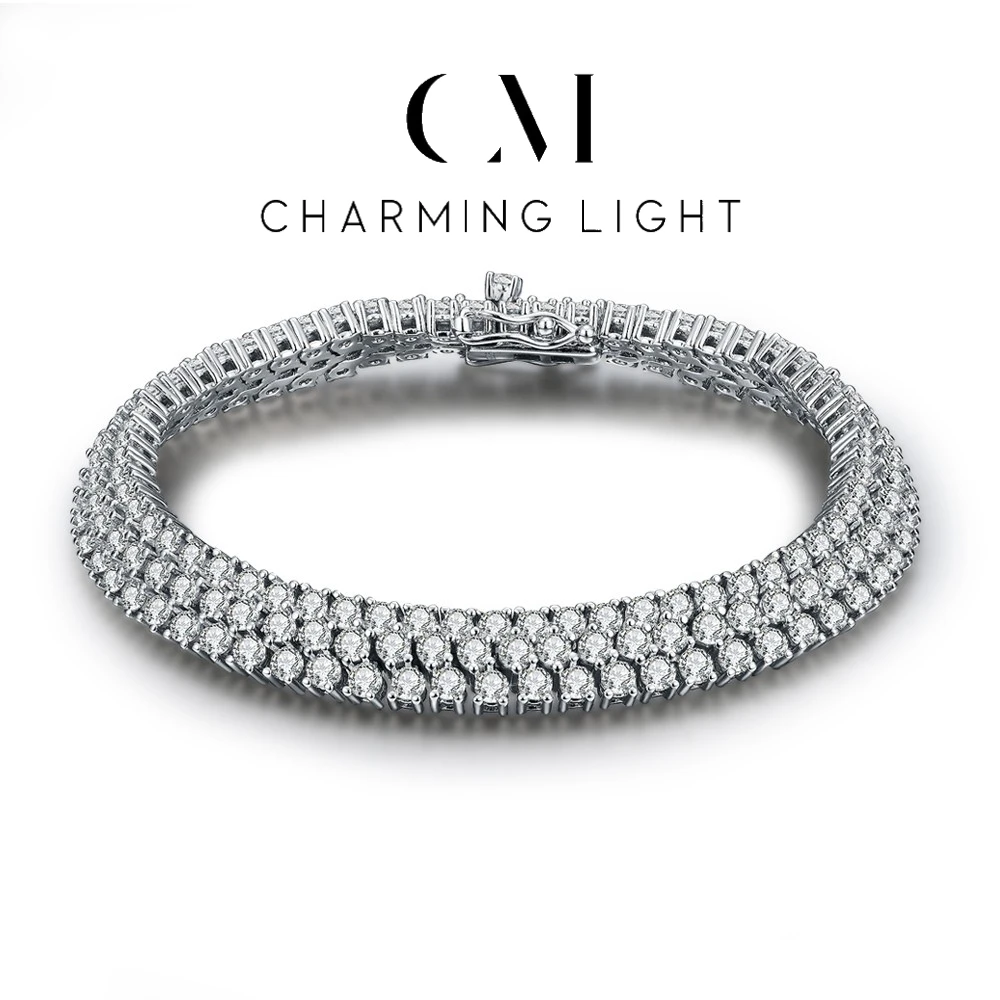 CHARMING Original All Moissanite Tennis Bracelet D Color White Gold Plated S925 Silver Unisex With Certificed Fine Jewelry Gifts
CHARMING Original All Moissanite Tennis Bracelet D Color White Gold Plated S925 Silver Unisex With Certificed Fine Jewelry Gifts