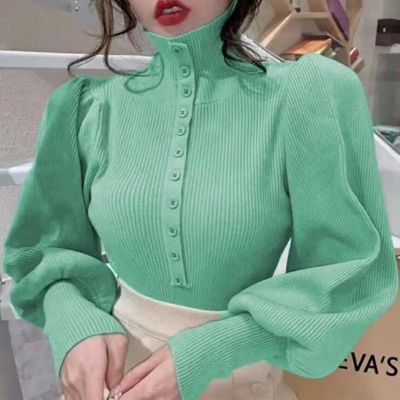 Puff Long Sleeve Turtleneck Women Spring Autumn Winter New Korean Fashion Casual Warm Nice Sweater Woman OL Tops Female Clothes
Puff Long Sleeve Turtleneck Women Spring Autumn Winter New Korean Fashion Casual Warm Nice Sweater Woman OL Tops Female Clothes