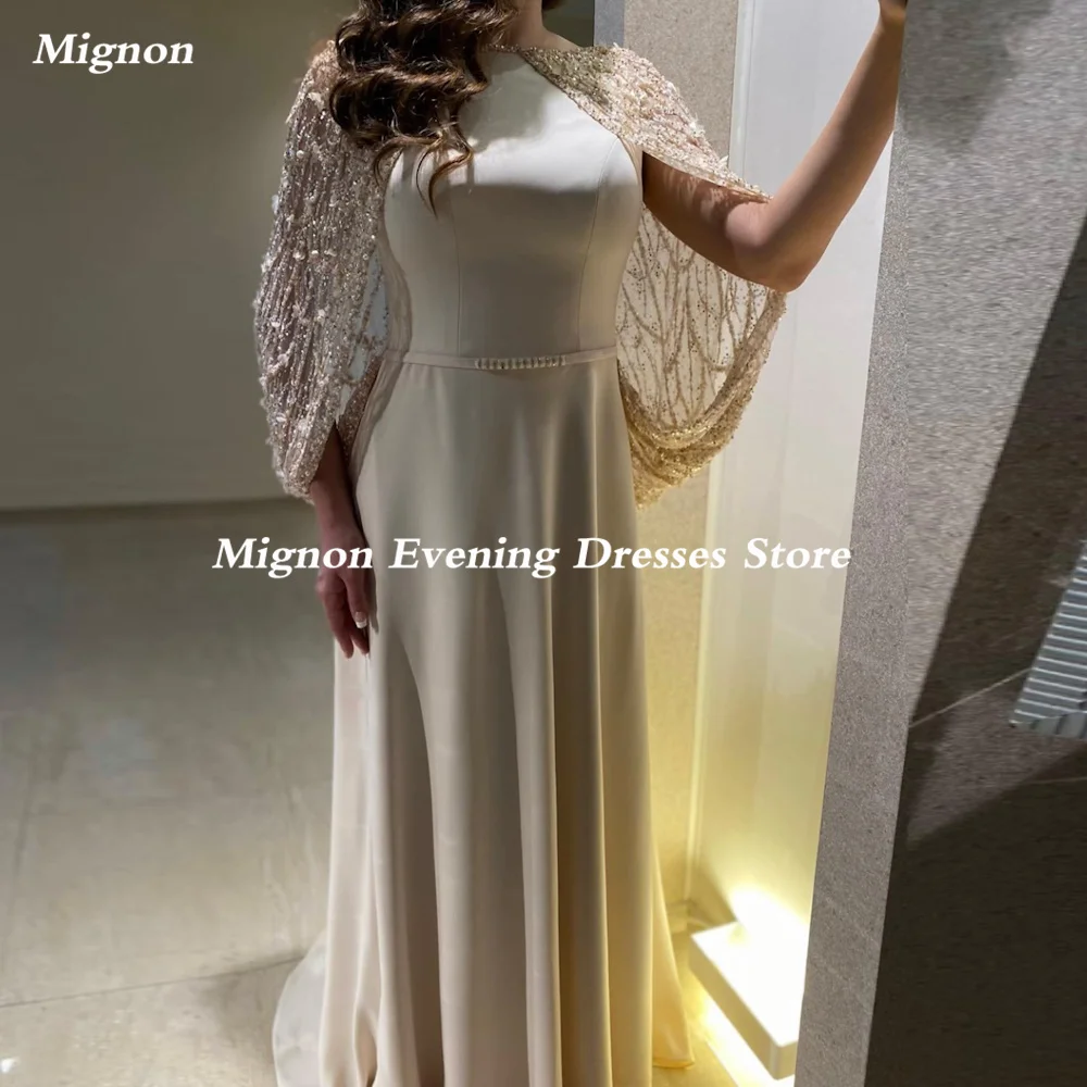 Mignon Satin A-line Scoop Neckline Ruffle Sequins Prom Gown Floor-length Formal Elegant Evening Party Dress for Women 2023
Mignon Satin A-line Scoop Neckline Ruffle Sequins Prom Gown Floor-length Formal Elegant Evening Party Dress for Women 2023