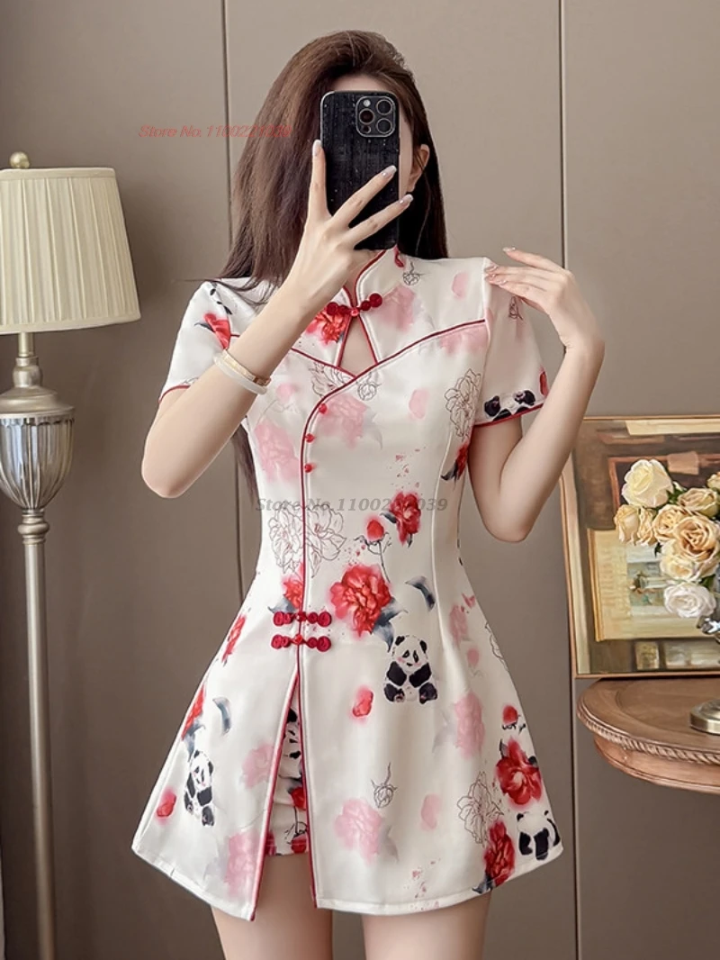 2026 improved qipao national flower print cheongsam dress+shorts set banquet qipao dress hotel spa work dress beauty uniform
2026 improved qipao national flower print cheongsam dress+shorts set banquet qipao dress hotel spa work dress beauty uniform