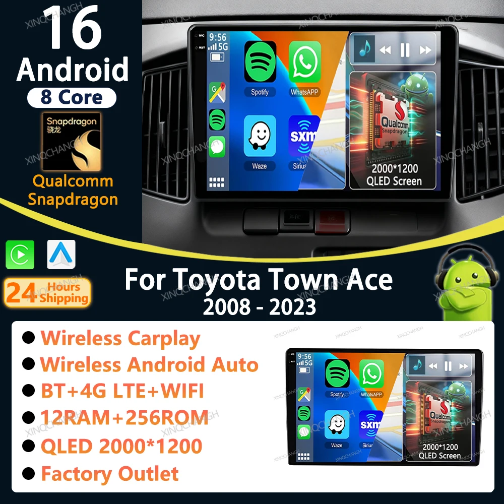 Автомагнитола Android 16 с Carplay и Auto для Toyota Town Ace 2008-2023, комплект для установки в приборную панель, головное устройство, стереосистема 2 DIN
Автомагнитола Android 16 с Carplay и Auto для Toyota Town Ace 2008-2023, комплект для установки в приборную панель, головное устройство, стереосистема 2 DIN