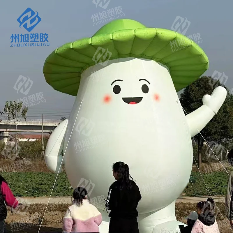 Can be customized 3m inflatable ternip white cartoon radish vegetable with hat green food advertising prop
Can be customized 3m inflatable ternip white cartoon radish vegetable with hat green food advertising prop