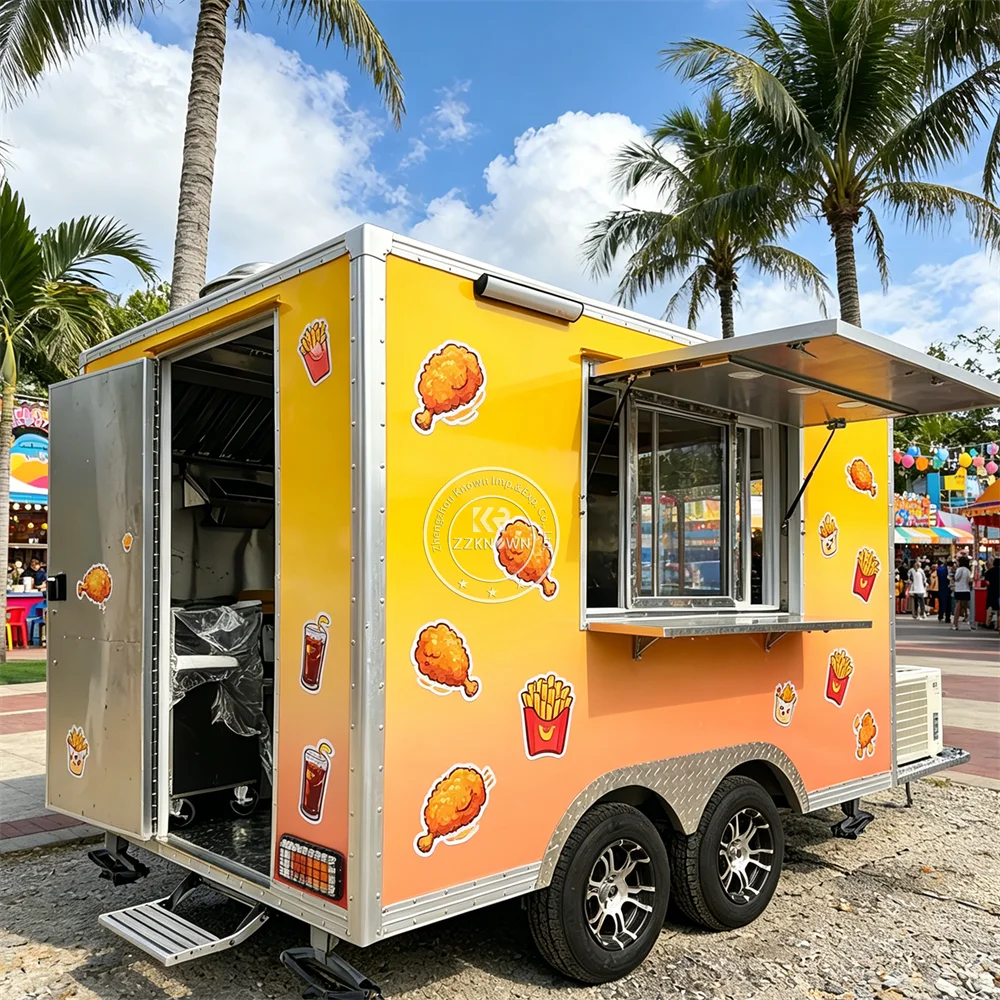 Fully Equipped Smoothie Pizza Mobile Food Trailer Ice Cream Cart Fast Food Truck Street Festival Beverage Cart with Freezer
Fully Equipped Smoothie Pizza Mobile Food Trailer Ice Cream Cart Fast Food Truck Street Festival Beverage Cart with Freezer