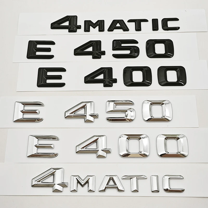 3D ABS Car Letter Logo E400 E450 4MATIC Rear Trunk Sticker Emblem For Mercedes Benz E Class E400 E450 W213 Auto Tail Accessories
3D ABS Car Letter Logo E400 E450 4MATIC Rear Trunk Sticker Emblem For Mercedes Benz E Class E400 E450 W213 Auto Tail Accessories