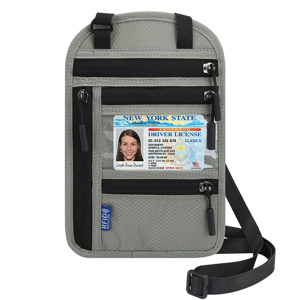 RFID Travel Passport Holder Document Organizer Shoulder Card Bag for Men Women
RFID Travel Passport Holder Document Organizer Shoulder Card Bag for Men Women