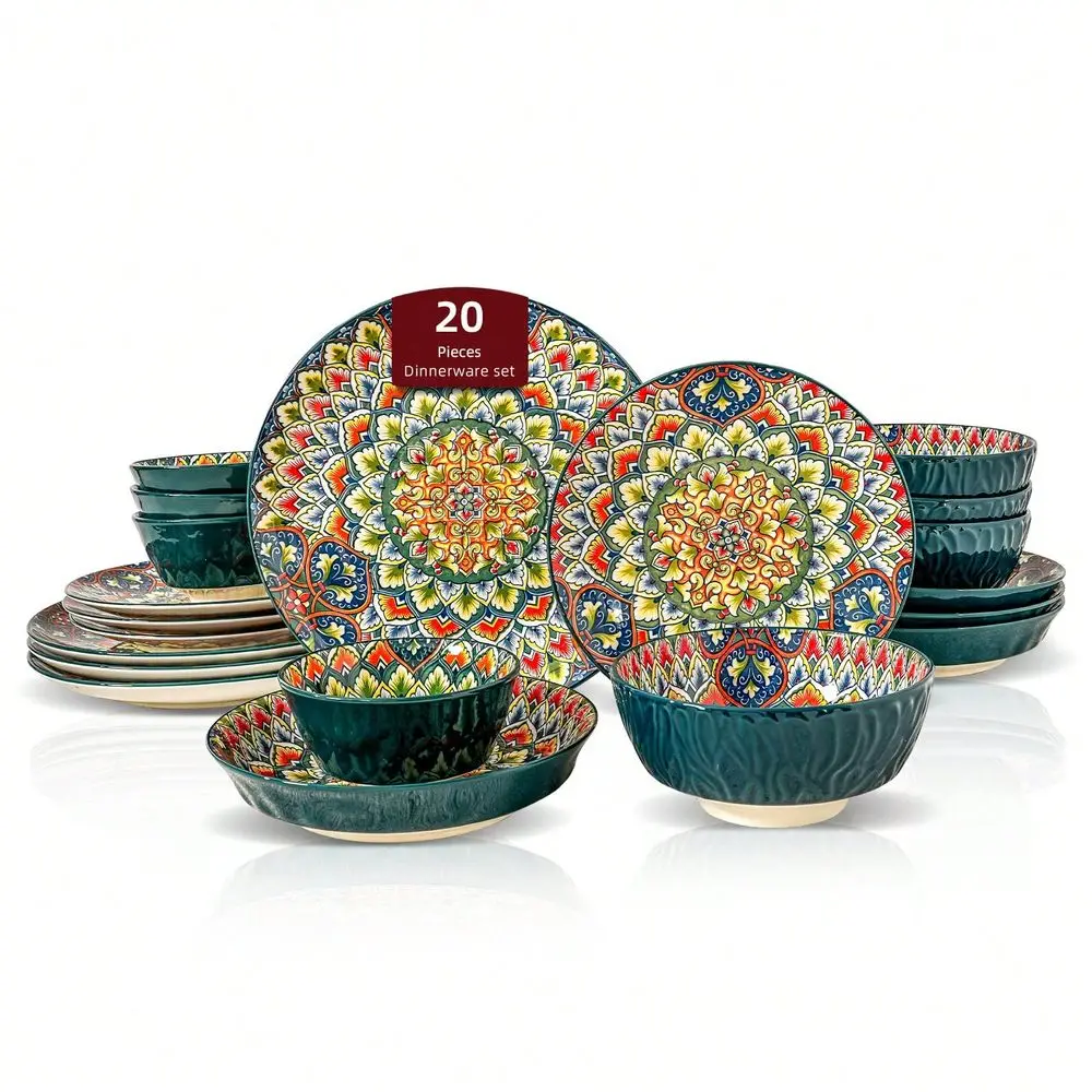 Dinnerware Sets, Plates And Bowls Set, Porcelain Dishes Set, ch Resistant, Bohemian Style Dining Ware
Dinnerware Sets, Plates And Bowls Set, Porcelain Dishes Set, ch Resistant, Bohemian Style Dining Ware