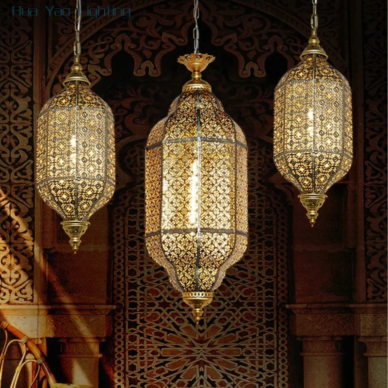 Vintage Antique Hollow Carving Pendant lamp Southeast Asia Moroccan golden Hanging Light Restaurant Home Decor Lighting Fixture
Vintage Antique Hollow Carving Pendant lamp Southeast Asia Moroccan golden Hanging Light Restaurant Home Decor Lighting Fixture