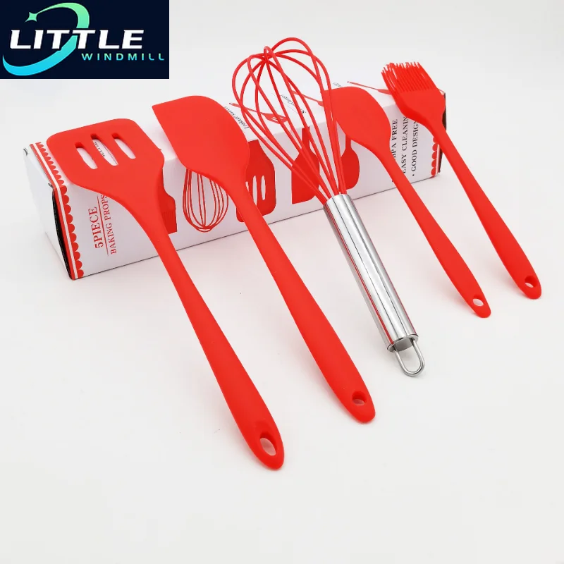 egg beater, scraper, steak frying spatula, leakage five piece set of baking and cooking tools,
egg beater, scraper, steak frying spatula, leakage five piece set of baking and cooking tools,