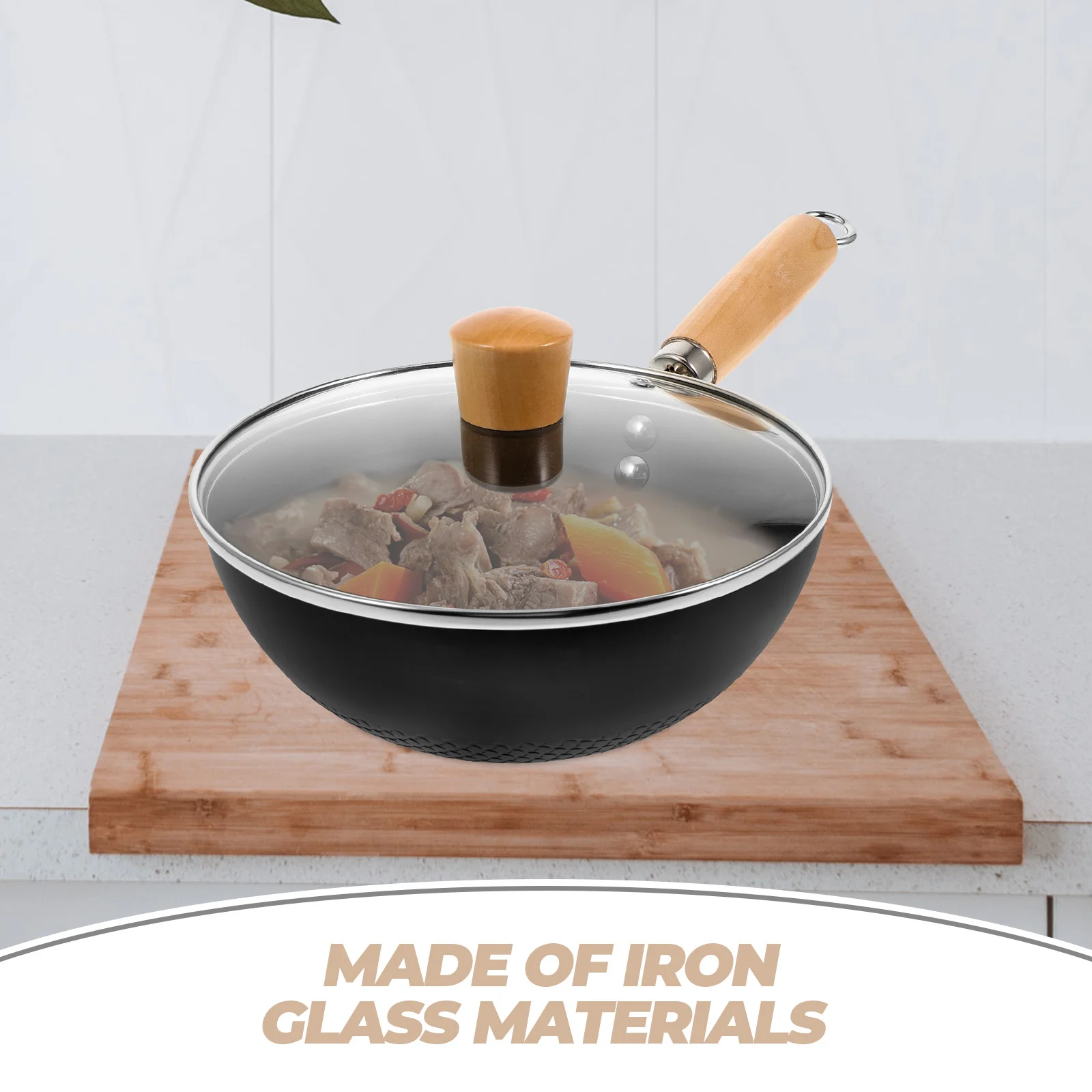 1Set Flat Bottom Wok Iron Glass Lid Ergonomic Handle Versatile Non-Stick Cooking Pan for Gas Stove Household Kitchen Cookware
1Set Flat Bottom Wok Iron Glass Lid Ergonomic Handle Versatile Non-Stick Cooking Pan for Gas Stove Household Kitchen Cookware