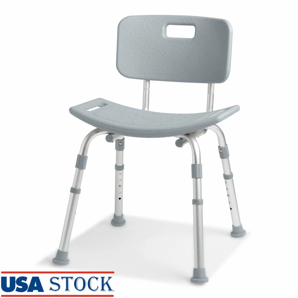 Height Adjustable Shower Chair Bath Bench with Back Support Non-Slip Rubber Feet Lightweight Aluminium Frame Safe Comfortable
Height Adjustable Shower Chair Bath Bench with Back Support Non-Slip Rubber Feet Lightweight Aluminium Frame Safe Comfortable