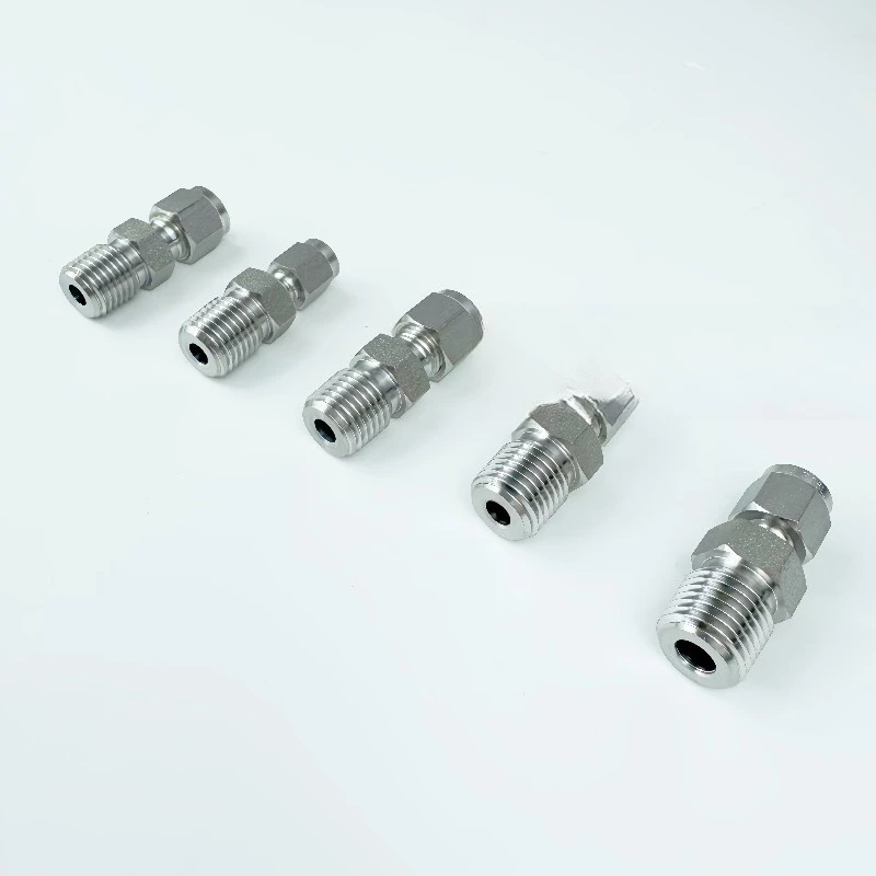 316 stainless steel ferrule connector ferrule type MC end point 1/8 1/4NPT external thread to 6mm1/4 8mm
316 stainless steel ferrule connector ferrule type MC end point 1/8 1/4NPT external thread to 6mm1/4 8mm