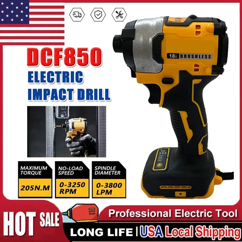 Аккумуляторный ударный шуруповерт DEWALT DCF850 205 Н·м, бесщеточный, 20В, перезаряжаемый, электрическая ударная дрель, электроинструмент
Аккумуляторный ударный шуруповерт DEWALT DCF850 205 Н·м, бесщеточный, 20В, перезаряжаемый, электрическая ударная дрель, электроинструмент