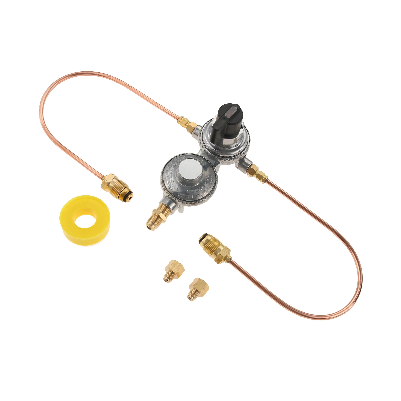 Регулятор пропана бака для прицепа на колесах, 2-ступенчатый комплект для подключения двойного бака с 15-дюймовым медным шлангом, выходной разъем 3/8 дюйма NPT
Регулятор пропана бака для прицепа на колесах, 2-ступенчатый комплект для подключения двойного бака с 15-дюймовым медным шлангом, выходной разъем 3/8 дюйма NPT