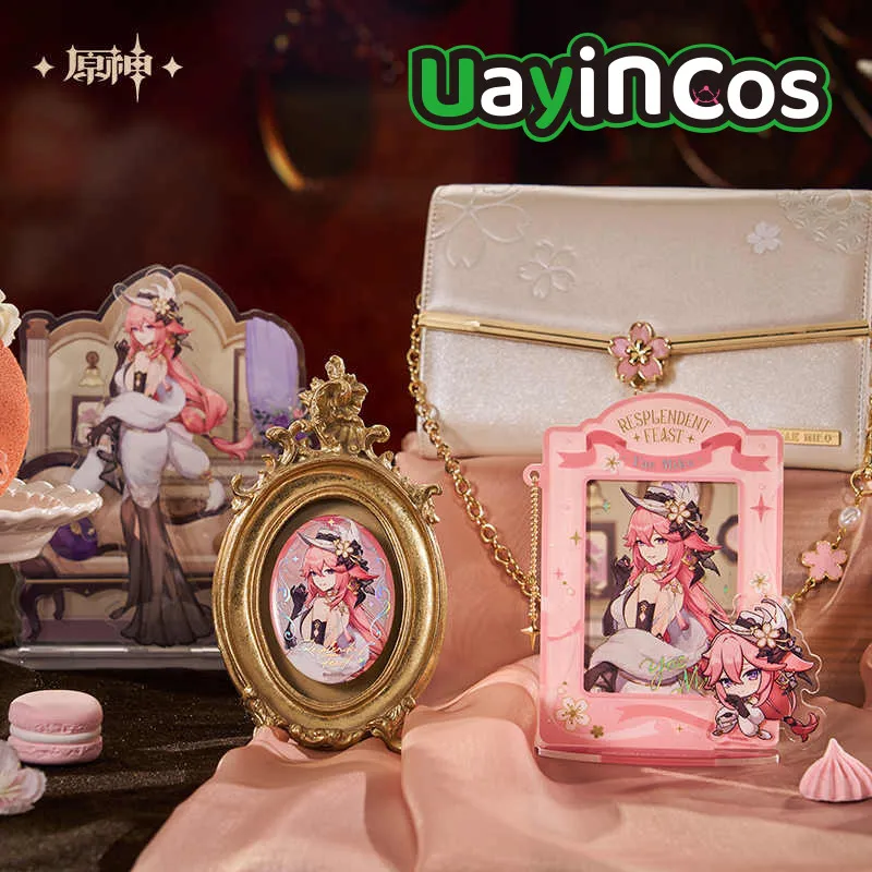 Официальный Genshin Impact Yae Miko Resplendent Feast Series, акриловая подставка, значок, орнамент, цепочка, ремешок, кошелек, аксессуары, игрушка в стиле аниме
Официальный Genshin Impact Yae Miko Resplendent Feast Series, акриловая подставка, значок, орнамент, цепочка, ремешок, кошелек, аксессуары, игрушка в стиле аниме