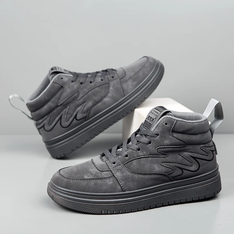 2024 Trendy Grey Men's Running Shoes Comfortable Non-slip High-Top Man Sneaker Vulcanized Platform Men's Skateboard Shoes Unisex
2024 Trendy Grey Men's Running Shoes Comfortable Non-slip High-Top Man Sneaker Vulcanized Platform Men's Skateboard Shoes Unisex