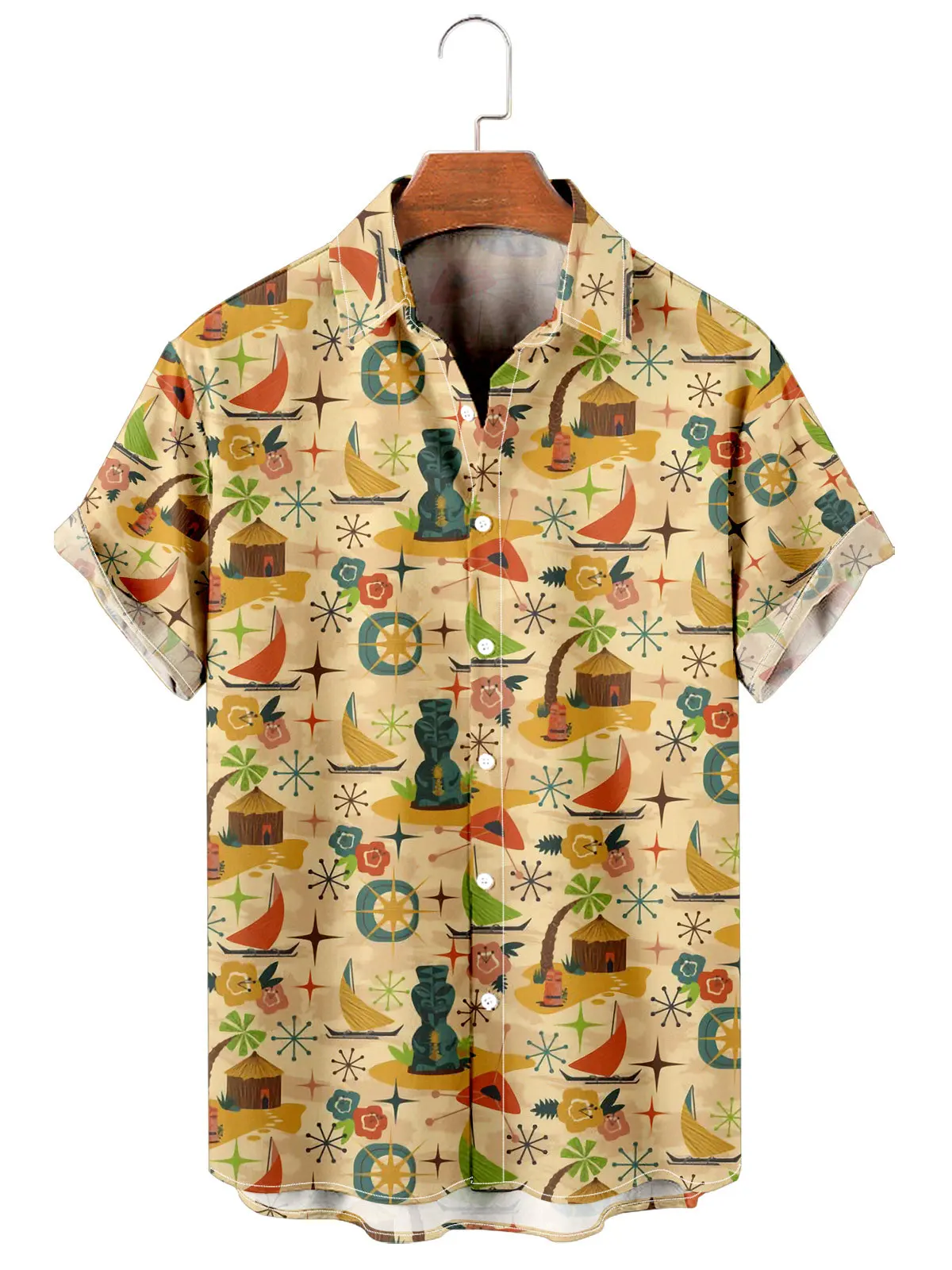 Holiday Beach Men's Fashion Hawaiian Shirt Art Teen Cozy Casual Short Sleeve Top Travel Essential Men's Single Button Lapel Plus
Holiday Beach Men's Fashion Hawaiian Shirt Art Teen Cozy Casual Short Sleeve Top Travel Essential Men's Single Button Lapel Plus