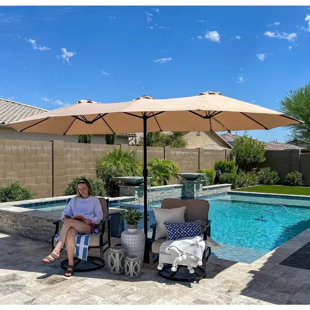 XMSJ Large Umbrella with Base Included, Rectangular Outdoor Umbrella Heavy Duty, Market Umbrella Double-sided Fade Resistan
XMSJ Large Umbrella with Base Included, Rectangular Outdoor Umbrella Heavy Duty, Market Umbrella Double-sided Fade Resistan