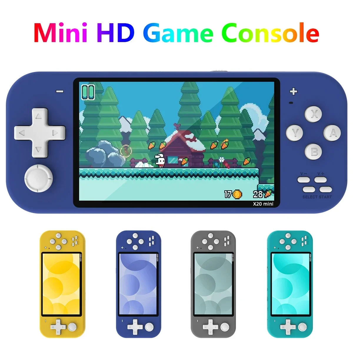 Мини-игровая консоль X20, встроенная 1000 игр HD, портативная ретро игровая консоль, плеер 8 ГБ для MAME/GBC/MD/FC/SFC, подарок для детей
Мини-игровая консоль X20, встроенная 1000 игр HD, портативная ретро игровая консоль, плеер 8 ГБ для MAME/GBC/MD/FC/SFC, подарок для детей