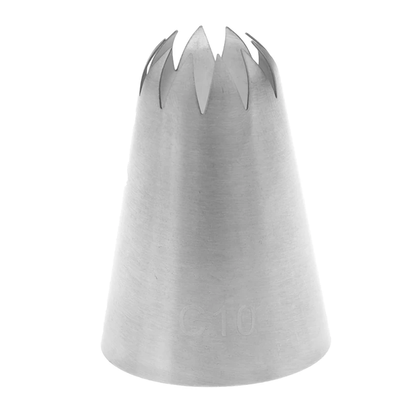 # C10 Насадка для трубок большого размера, декор для торта, крема, насадки для глазури, 10 зубьев, закрытая звезда
# C10 Насадка для трубок большого размера, декор для торта, крема, насадки для глазури, 10 зубьев, закрытая звезда