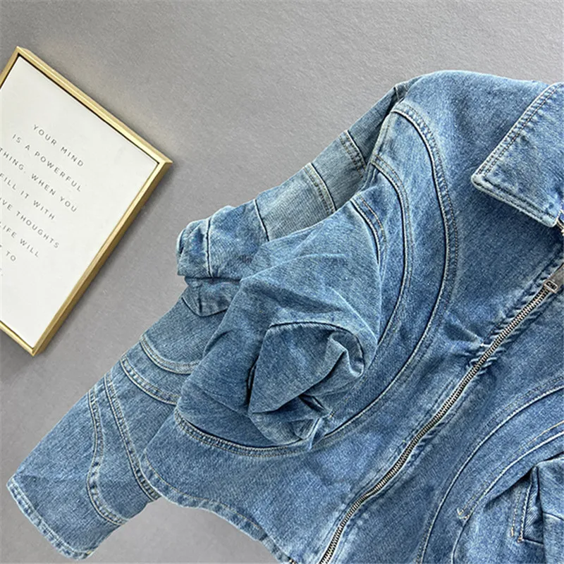 Autumn New Women Khaki Sequins Embroidery Flowers Denim Jacket Loose Casual Lapel Single-Breasted Long Sleeve Cowboy Outerwear
Autumn New Women Khaki Sequins Embroidery Flowers Denim Jacket Loose Casual Lapel Single-Breasted Long Sleeve Cowboy Outerwear