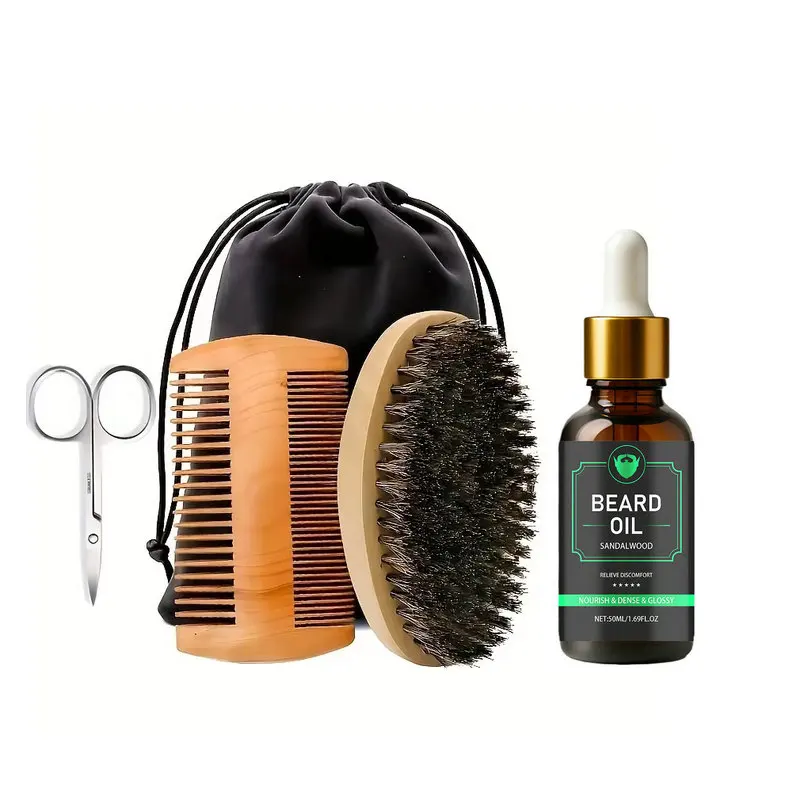 Men's Beard Care Kit For Men, Beard Oil, Beard Brush, Comb, Scissor, Storage Bag, Beard Care & Trimming Set
Men's Beard Care Kit For Men, Beard Oil, Beard Brush, Comb, Scissor, Storage Bag, Beard Care & Trimming Set