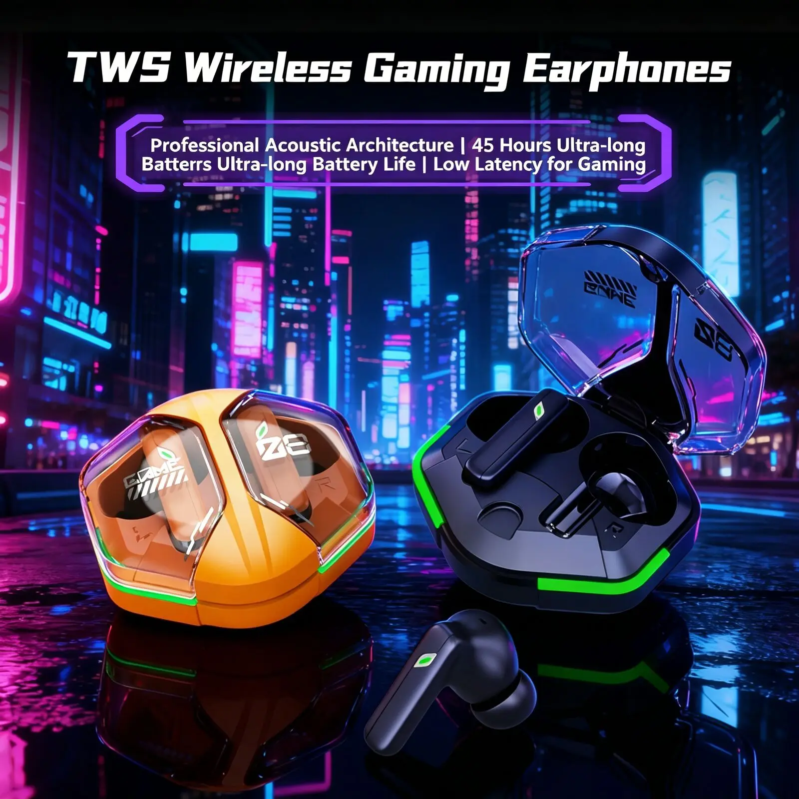 Bluetooth 6.0 Mecha In-Ear TWS Earbuds Gaming True Wireless Hifi Stereo Noise Cancellation Low Latency Luminous Gaming Headset
Bluetooth 6.0 Mecha In-Ear TWS Earbuds Gaming True Wireless Hifi Stereo Noise Cancellation Low Latency Luminous Gaming Headset