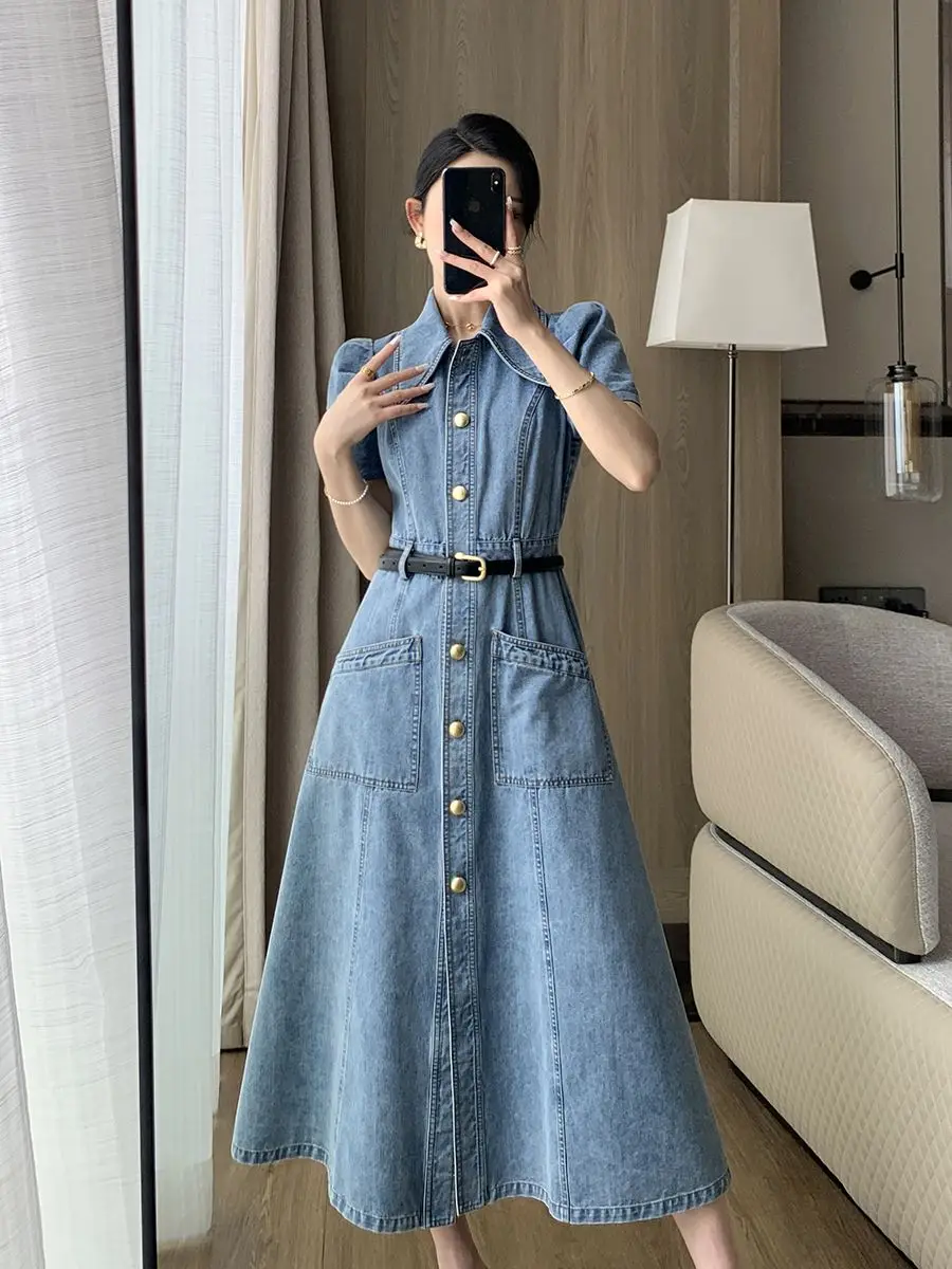 Новое женское ковбойское платье весна/лето 202, утягивающее платье с высокой талией
Новое женское ковбойское платье весна/лето 202, утягивающее платье с высокой талией