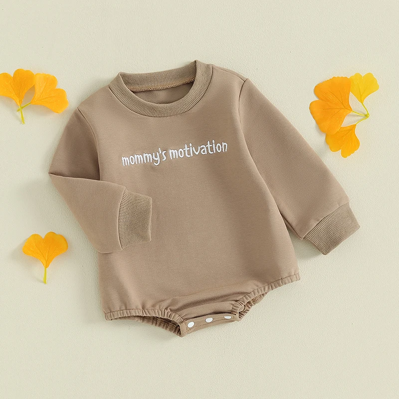 Baby Boys Girls Sweatshirts Rompers Letter Embroidery Crew Neck Long Sleeve Infant Jumpsuits Fall Toddler Clothes Bodysuits
Baby Boys Girls Sweatshirts Rompers Letter Embroidery Crew Neck Long Sleeve Infant Jumpsuits Fall Toddler Clothes Bodysuits