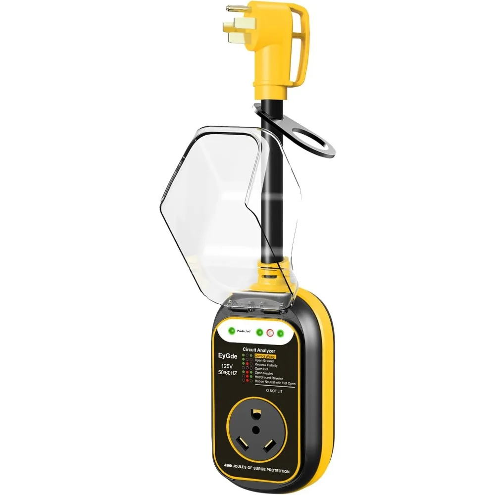 Адаптер RV от 50 до 30 А с сетевым фильтром, водонепроницаемый — защита напряжения анализатора цепей 4500J для туристического прицепа-кемпера
Адаптер RV от 50 до 30 А с сетевым фильтром, водонепроницаемый — защита напряжения анализатора цепей 4500J для туристического прицепа-кемпера