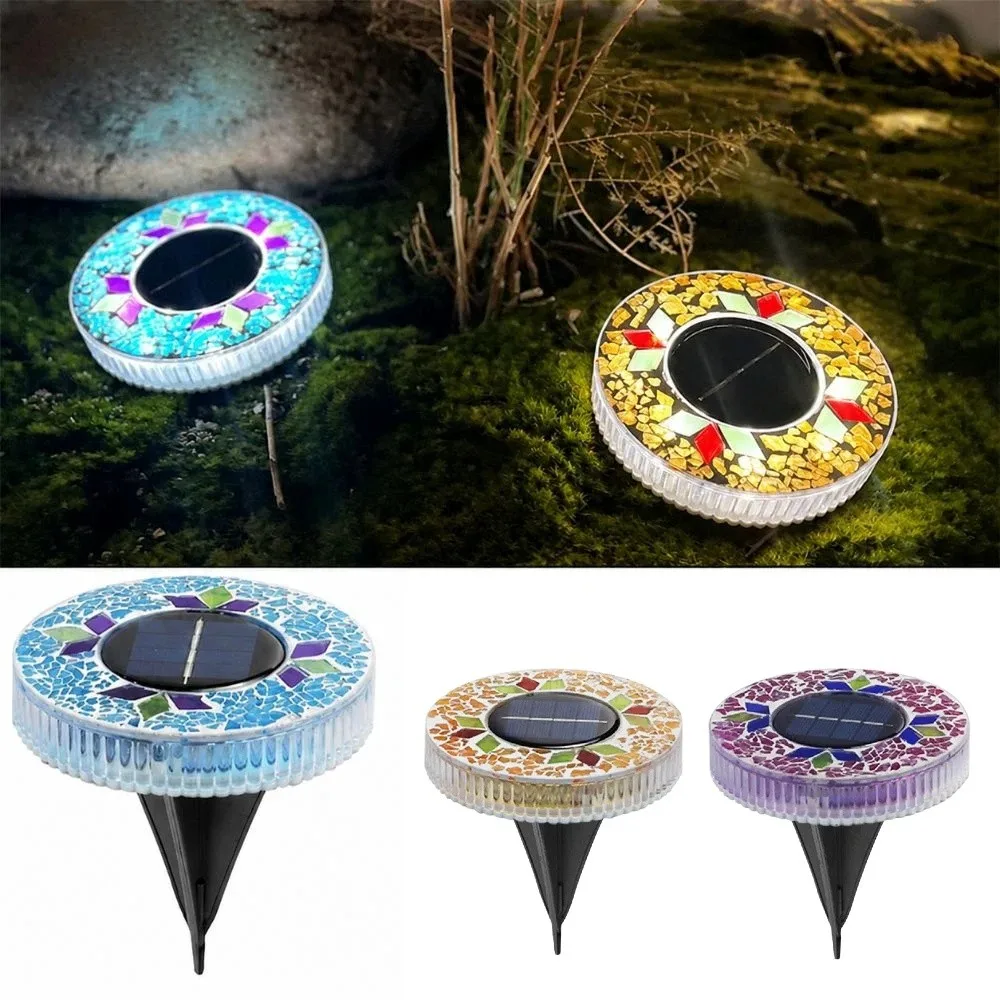 Waterproof Mosaic Solar Disk Light Auto on/Off Round LED Garden Stake Lights Courtyard Landscape Lighting Solar-powered Lights
Waterproof Mosaic Solar Disk Light Auto on/Off Round LED Garden Stake Lights Courtyard Landscape Lighting Solar-powered Lights