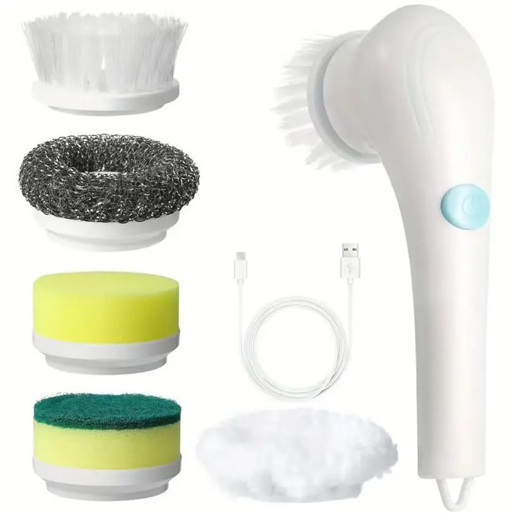 Five in One Electric Wireless Cleaning Brush W/ 5 Replaceable Heads Multifunctional Spin Scrubber for Bathtub/Kitchen/Bathroom
Five in One Electric Wireless Cleaning Brush W/ 5 Replaceable Heads Multifunctional Spin Scrubber for Bathtub/Kitchen/Bathroom