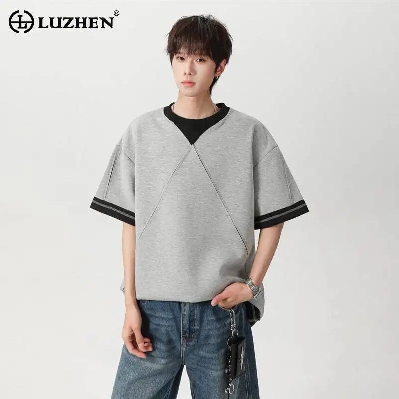 LUZHEN 2026 Summer Color Contrast Fake Two Piece Design Round Neck T-shirts Men's Fashion Niche Short Sleeve Male Clothes JY6933
LUZHEN 2026 Summer Color Contrast Fake Two Piece Design Round Neck T-shirts Men's Fashion Niche Short Sleeve Male Clothes JY6933